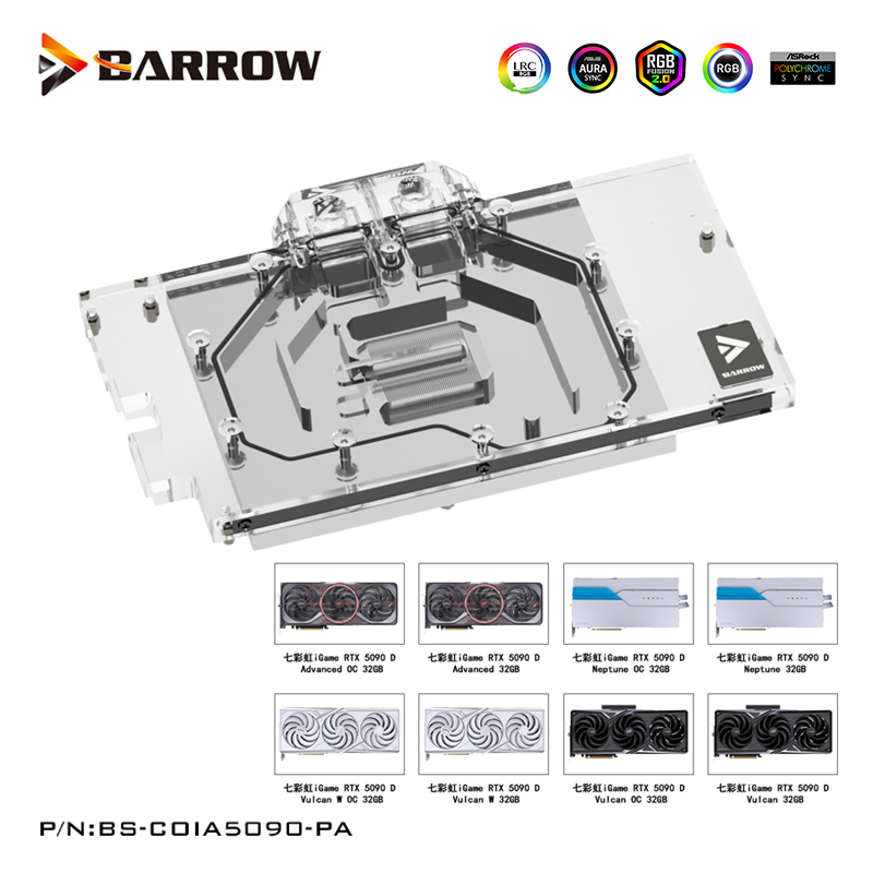 Rtx 5090 32Gb - Barrow GPU Water Block for Colorful