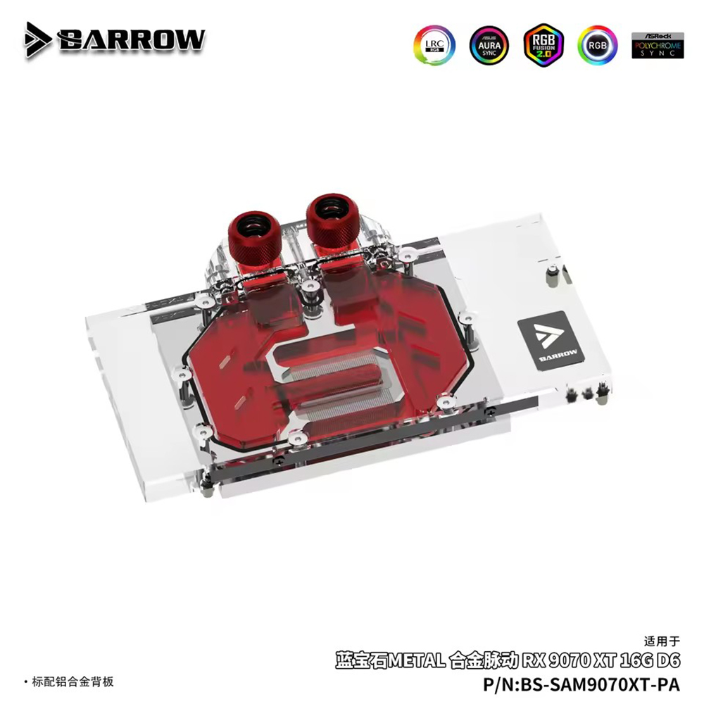 Barrow GPU Water Block For SAP - Rx 9070 Xt review and price