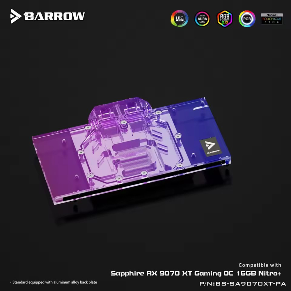 Barrow GPU Water Block For Sap - Rx 9070 Xt review and price