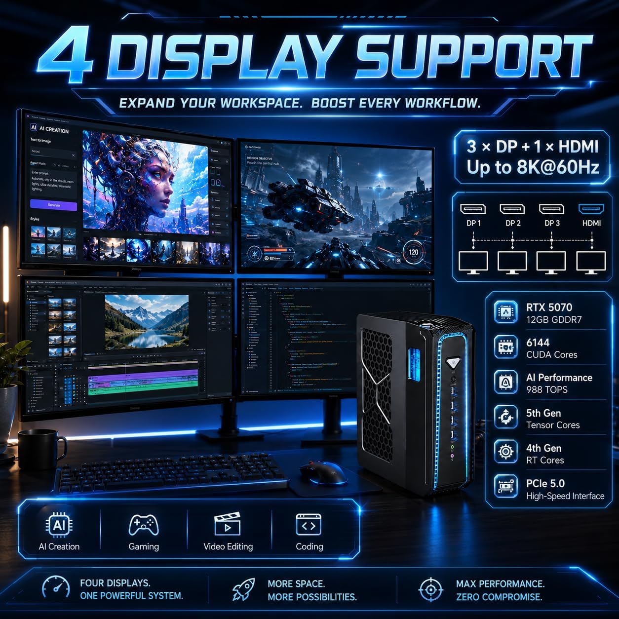 Msecore Liquid Cooling Mini PC - Desktop Gaming Gpu 32Gb review and price